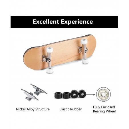 Complete Fingerboard 5 Layered Maple Wood Professional Mini Fingerboards Toy Wooden Fingerboard with Upgraded Components Redu...