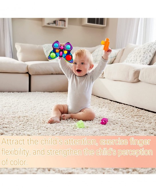 Large Push Digit Bubble Plastic Pop Hard Shell Sensory Toys Cheap for Baby Kids Stress Autistic Anxiety ADHD Tous Big Silicon...