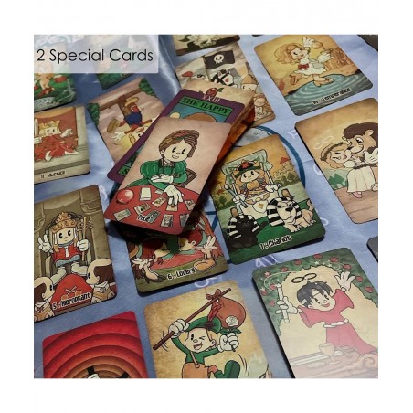 Old School Tarot Deck 80 Pcs Vintage Cartoon Tarot Cards with Guidebook for Beginners Cuphead Style Standard Tarot Size: 4.75...