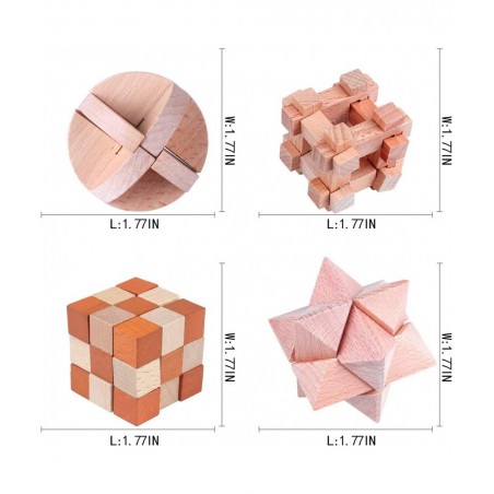 Brain Teaser Puzzle for Kids Adults Puzzle Games Wooden and Metal 3D Unlock Interlocking Puzzle Educational Toy 28Pcs $47.62 ...