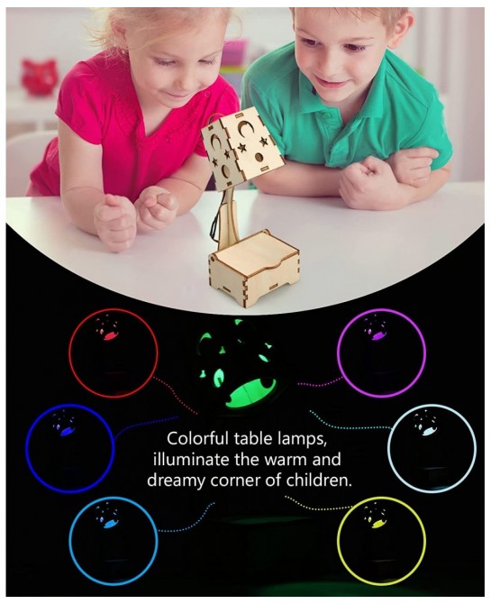 5 Set STEM Kits Building Kits for Kids Ages 8-12 Assembly Wooden 3D Puzzles Toys DIY Educational Science Experiment STEM Proj...