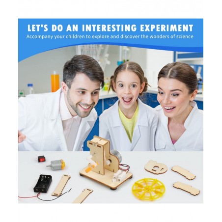 5 Set STEM Kits Building Kits for Kids Ages 8-12 Assembly Wooden 3D Puzzles Toys DIY Educational Science Experiment STEM Proj...