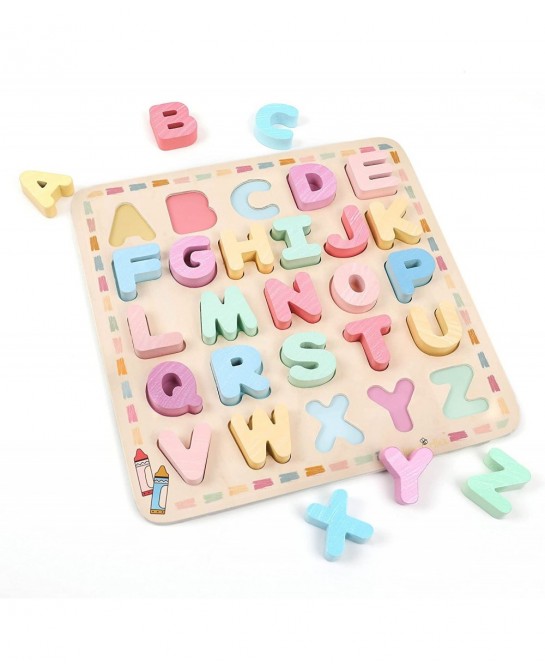 Alphabet Wooden Chunky Puzzle Upper Case $34.69 Pegged Puzzles