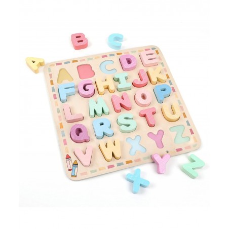 Alphabet Wooden Chunky Puzzle Upper Case $34.69 Pegged Puzzles