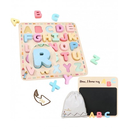 Alphabet Wooden Chunky Puzzle Upper Case $34.69 Pegged Puzzles