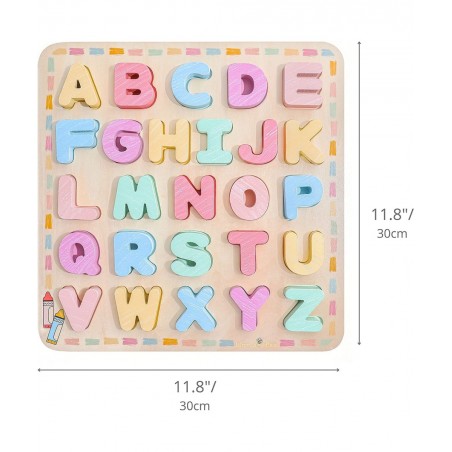 Alphabet Wooden Chunky Puzzle Upper Case $34.69 Pegged Puzzles