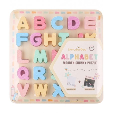 Alphabet Wooden Chunky Puzzle Upper Case $34.69 Pegged Puzzles