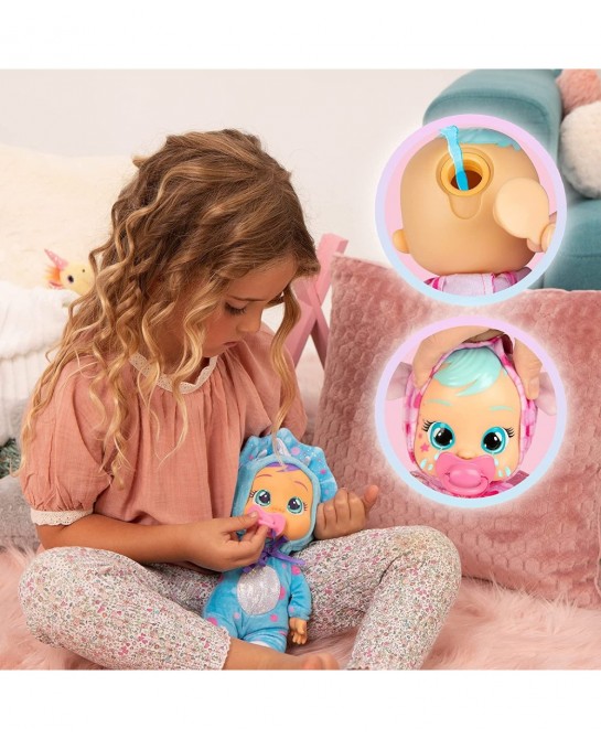 Tiny Cuddles Tina - 9 inch Baby Doll Cries Real tears. Blue $17.27 Dolls