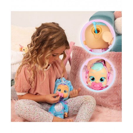 Tiny Cuddles Tina - 9 inch Baby Doll Cries Real tears. Blue $17.27 Dolls