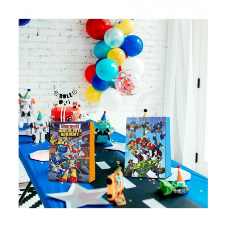 16Pcs The Trans_formers Rescue Bots Party Favor Bags Trans_formers Rescue Bots Birthday Paper Gift Bags with Handles for The ...