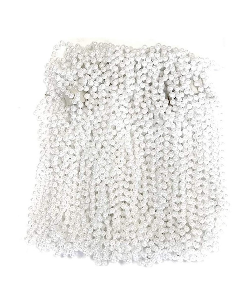 White Pearl Mardi Gras Beads 33 inch 7mm 6 Dozen 72 Necklaces $41.40 Kids' Dress-Up Accessories