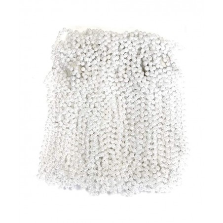 White Pearl Mardi Gras Beads 33 inch 7mm 6 Dozen 72 Necklaces $41.40 Kids' Dress-Up Accessories