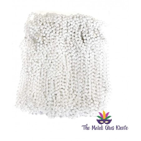 White Pearl Mardi Gras Beads 33 inch 7mm 6 Dozen 72 Necklaces $41.40 Kids' Dress-Up Accessories
