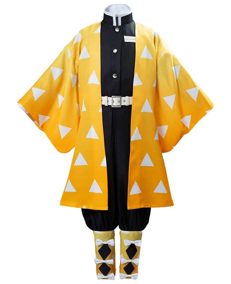 Kids Agatsuma Zenitsu Cape Cloak Outfits Cosplay Costume Halloween Kimono Robe Coat Anime Suits Uniform $65.12 Kids' Costumes