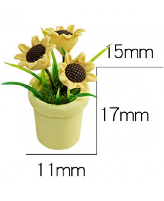 Miniature Sunflower 1/12 Scale Miniature Dollhouse Accessories Decor Resin Doll House Mini Sunflower Imagination Cultivation ...