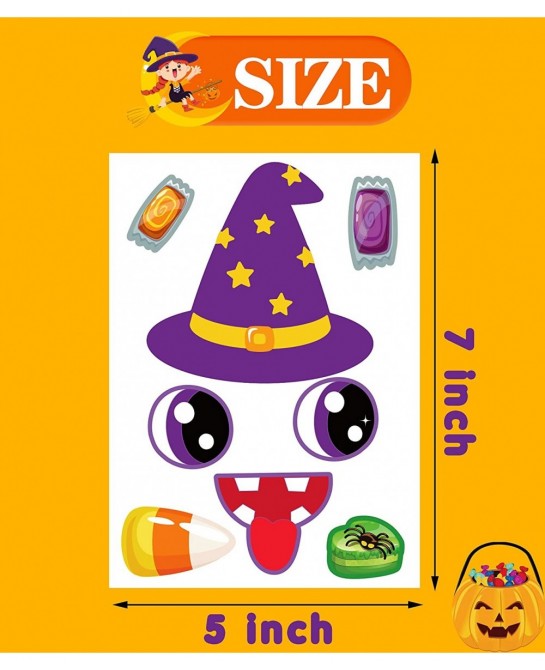 Pumpkin Face Stickers Pumpkin Decorating Stickers 32 Sheets Face Stickers for Pumpkin Decorating Jack O Lantern Stickers for ...