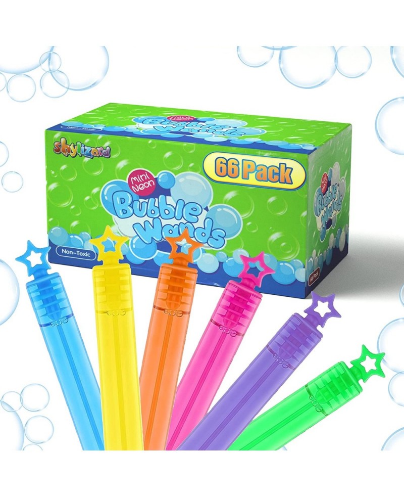 66PCS Mini Bubble Wands for Party Favor Mini Bubbles Bulk Assortment Toys for Kids Boys and Girls Bubble Maker for Birthday W...
