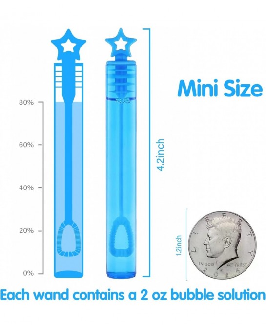 66PCS Mini Bubble Wands for Party Favor Mini Bubbles Bulk Assortment Toys for Kids Boys and Girls Bubble Maker for Birthday W...