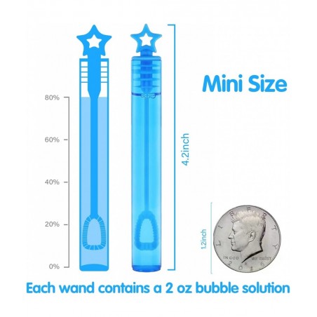 66PCS Mini Bubble Wands for Party Favor Mini Bubbles Bulk Assortment Toys for Kids Boys and Girls Bubble Maker for Birthday W...