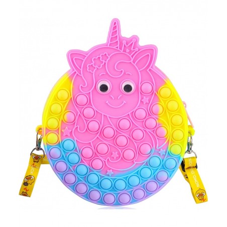 Pop Bag Purse for Girl Bag Gift Bags Hangdbag Wallet for Kid Year Old Teenage Girls Gifts Pink Princess $17.66 Plush Purses