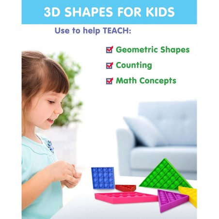 Tangram Educational Bubble Fidget Toy - Pattern Block Puzzle for Teaching in Classrooms and Home - Montessori Stem Toy $22.93...