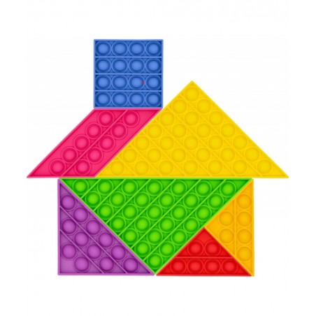 Tangram Educational Bubble Fidget Toy - Pattern Block Puzzle for Teaching in Classrooms and Home - Montessori Stem Toy $22.93...