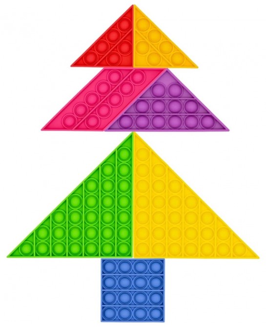 Tangram Educational Bubble Fidget Toy - Pattern Block Puzzle for Teaching in Classrooms and Home - Montessori Stem Toy $22.93...
