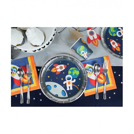 Space Party Plates 12 ct | Paper Plates for Outer Space Party for Kids | Tableware | Rocket Ship Astronaut Planets Nasa $18.3...