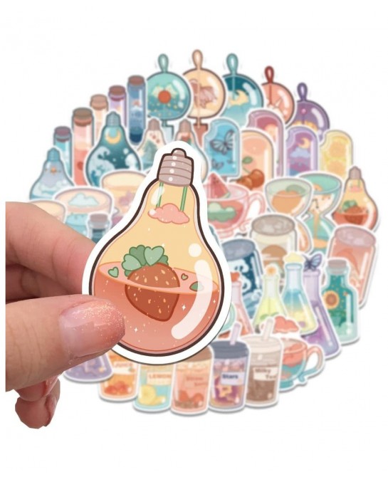 Cute Drink Scrapbook Stickers for Girls 100 Pack Laptop Vinyl Water Bottles Kawaii Japanese Skateboard Stickers-Graffiti Stic...