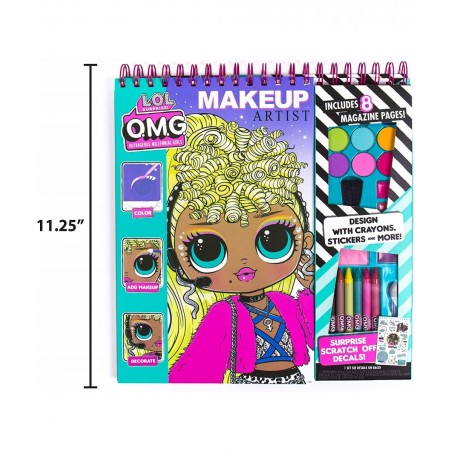 LOL OMG Make-Up Artist Magazine DIY Craft Kit Design with Crayons Stickers & More.Create Fashionable Looks Using Over 130 Ste...