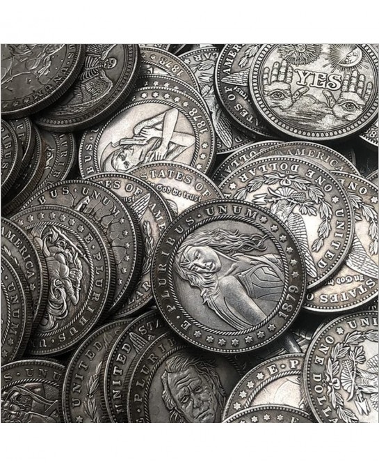 Lucky Baby Beauty Girl Badge Coin US Antique Copy Morgan Hobo Nickel Coin Commemorative Toy $16.58 Miniature Novelty Toys