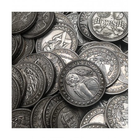 Lucky Baby Beauty Girl Badge Coin US Antique Copy Morgan Hobo Nickel Coin Commemorative Toy $16.58 Miniature Novelty Toys