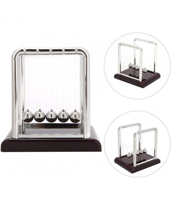 Newtons Cradle 5 Pendulum Balls Steel Balance Balls Science Educational Toys for Home Office Desk Decorative Ornament Gift $1...