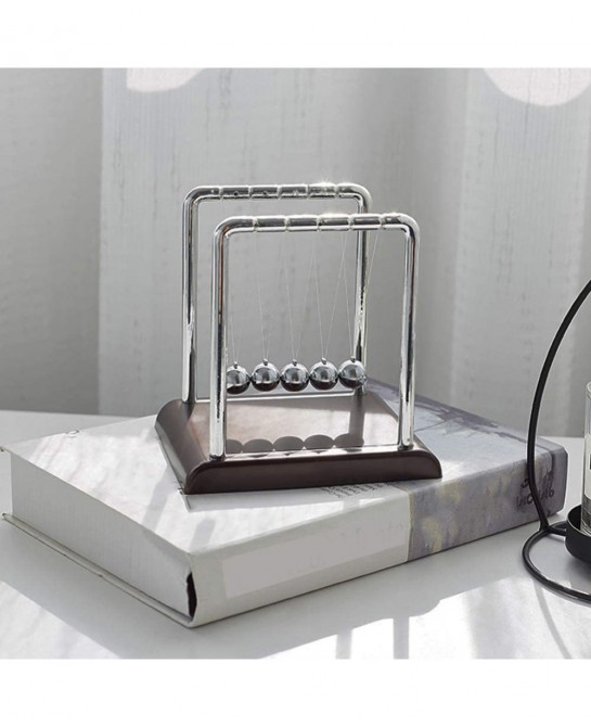 Newtons Cradle 5 Pendulum Balls Steel Balance Balls Science Educational Toys for Home Office Desk Decorative Ornament Gift $1...