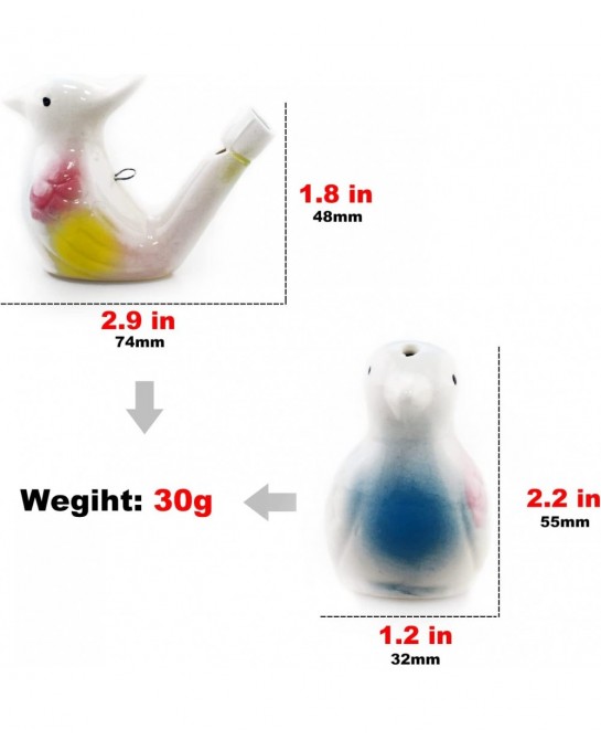 4PCS Water Bird Whistle Toys of Ceramic with Hanging Rope Toys for Kids Birthday Gift Party Gifts Easter Gifts $25.03 Noisema...