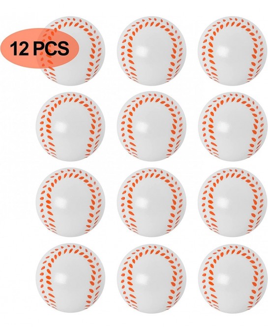 Baseball Party Favors Mini Foam Sport Balls 12 Pcs Baseball Stress Balls Prefect for Adults Kids Anxiety Relieve Pressure Squ...