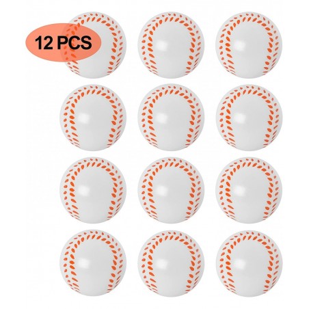 Baseball Party Favors Mini Foam Sport Balls 12 Pcs Baseball Stress Balls Prefect for Adults Kids Anxiety Relieve Pressure Squ...