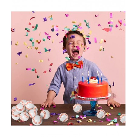 Baseball Party Favors Mini Foam Sport Balls 12 Pcs Baseball Stress Balls Prefect for Adults Kids Anxiety Relieve Pressure Squ...