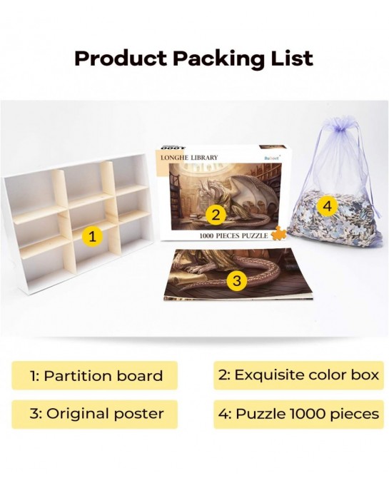 Jigsaw Puzzles 1000 Pieces for Adults - Dragon Puzzle - for Adults Teens Educational Toys Gifts(29.5x19.7 Inches) $38.10 Jigs...