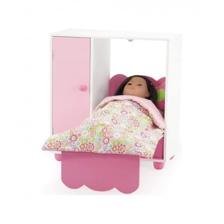 Doll Clothes Space Saving Murphy 18 inch Doll Bed Furniture Closet Toy Gift Set for Kids Girls - 5 Hangers and Doll Clothes S...
