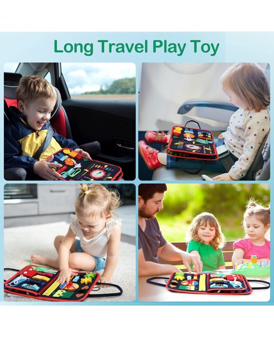 Busy Board for Toddlers Montessori Toys Developing Sensory Activity Book Preschool Learning Activities Early Educational Toy ...