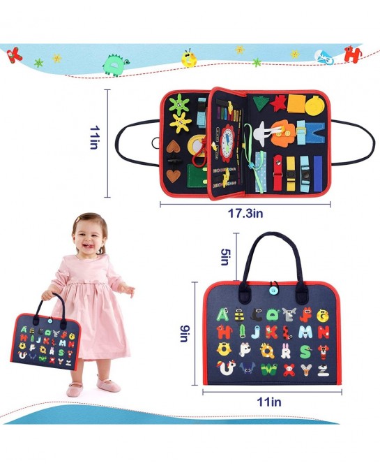 Busy Board for Toddlers Montessori Toys Developing Sensory Activity Book Preschool Learning Activities Early Educational Toy ...