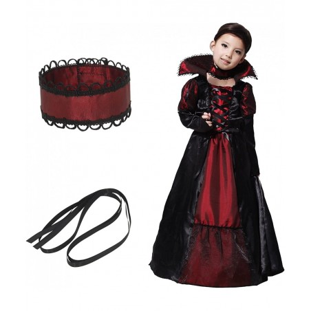 Vampire Costume for Girls Kids Halloween Costumes Role Playing Dress Up Party Cosplay Clothing $39.23 Kids' Costumes