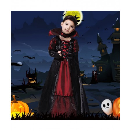 Vampire Costume for Girls Kids Halloween Costumes Role Playing Dress Up Party Cosplay Clothing $39.23 Kids' Costumes