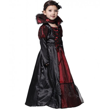 Vampire Costume for Girls Kids Halloween Costumes Role Playing Dress Up Party Cosplay Clothing $39.23 Kids' Costumes