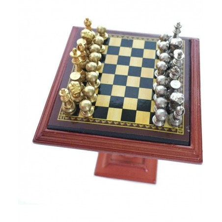 Miniature Chess Set and Table Magnet Chess Pieces 1:12 Dollhouse Accessories $38.39 Dollhouse Accessories