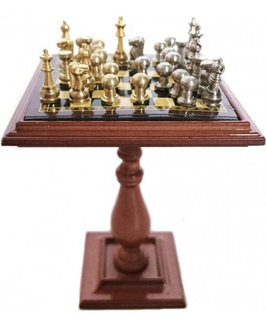 Miniature Chess Set and Table Magnet Chess Pieces 1:12 Dollhouse Accessories $38.39 Dollhouse Accessories
