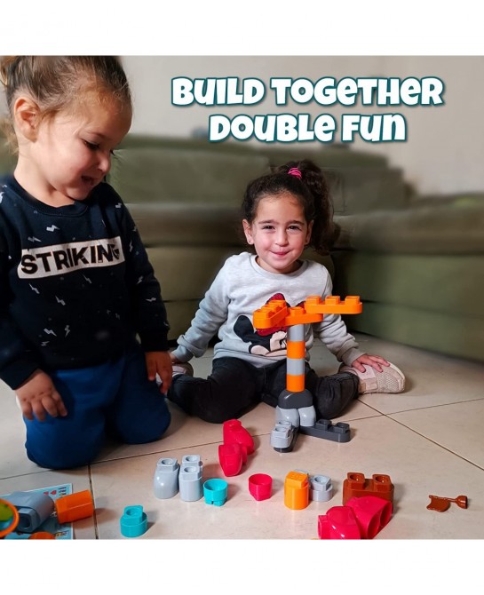 Space Interactive Toys for 1+ Year Old - Bulding Mega Blocks for Toddlers 1-3 with Intelligent Interactive Moduls - Space Roc...
