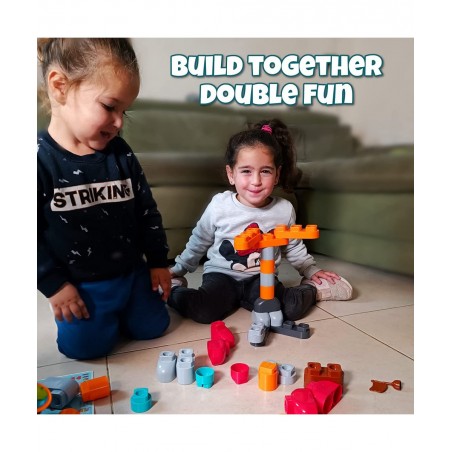 Space Interactive Toys for 1+ Year Old - Bulding Mega Blocks for Toddlers 1-3 with Intelligent Interactive Moduls - Space Roc...