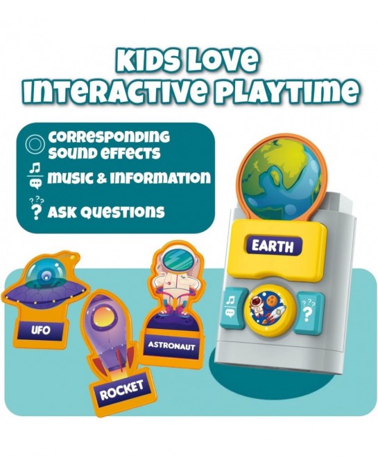 Space Interactive Toys for 1+ Year Old - Bulding Mega Blocks for Toddlers 1-3 with Intelligent Interactive Moduls - Space Roc...